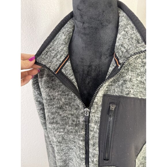 Abercrombie & Fitch Mens XS Gray Fleece Jacket‎ Polyester Zip-Up - Picture 5 of 6